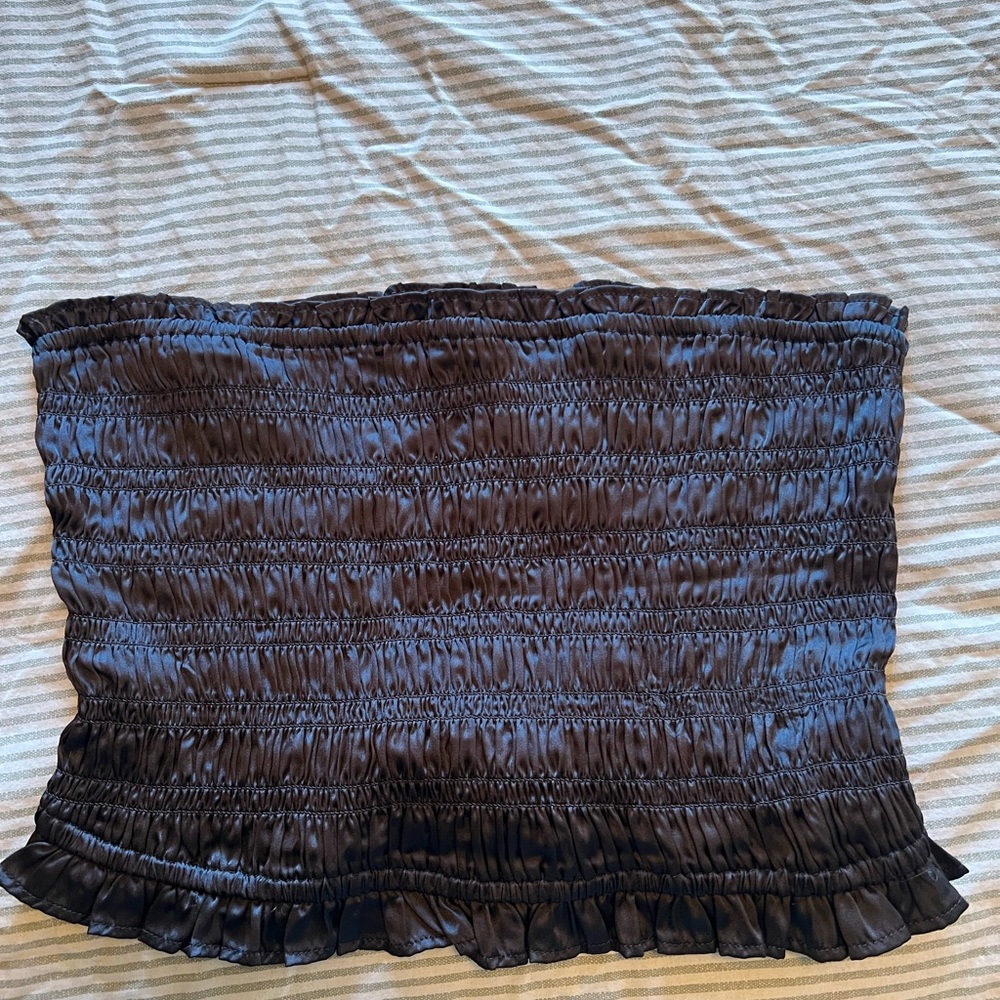 Free People Black Strapless Top